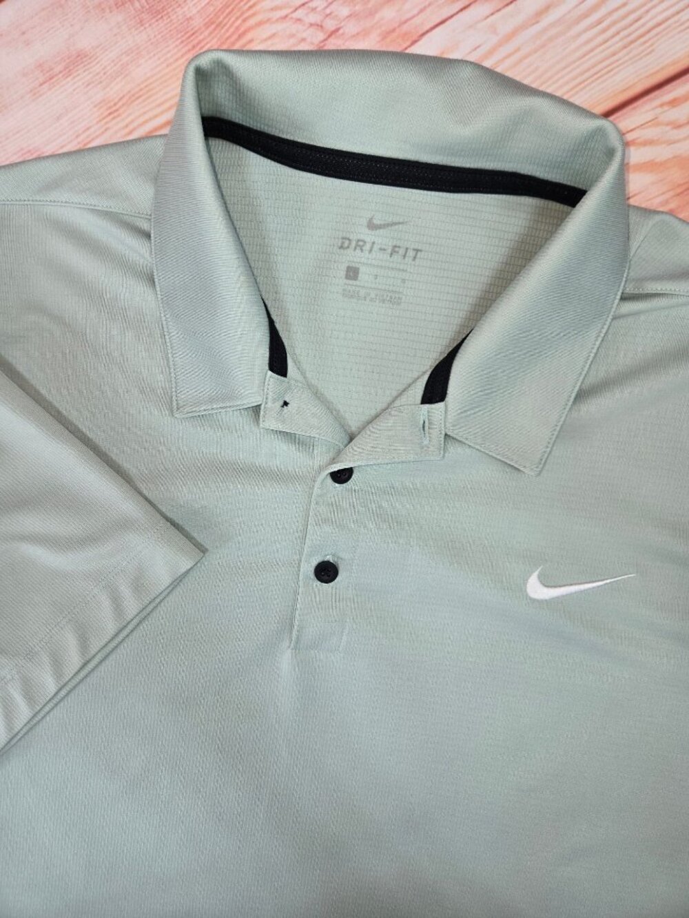 Nike Dri-Fit Mens Light Green Polo Shirt Medium